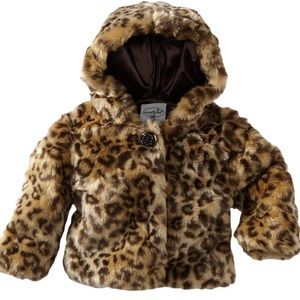 SALE‼️ Mud Pie Faux Fur leopard coat. Like new.
